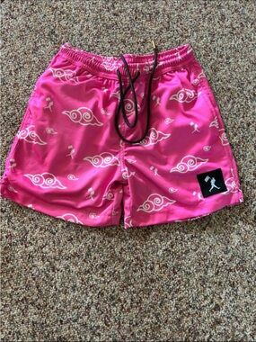 Baseballism Pink Shorts with Cloud Print